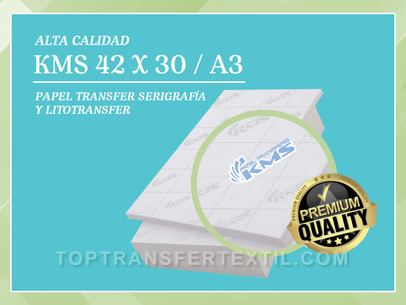Papel Transfer KMS 42 x 30 – A3 – TOP TRANSFER TEXTIL